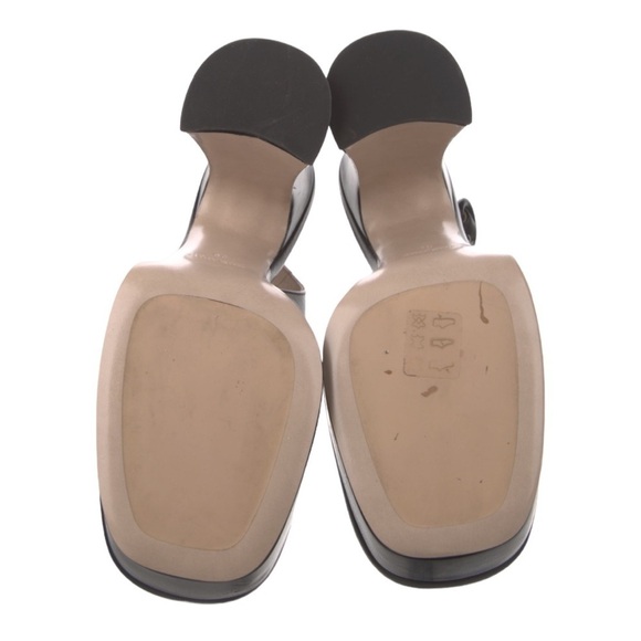 Miu Miu | NWOB Fall 2020 Black Leather Mary Jane Platform - Size IT 39 - Picture 6 of 13